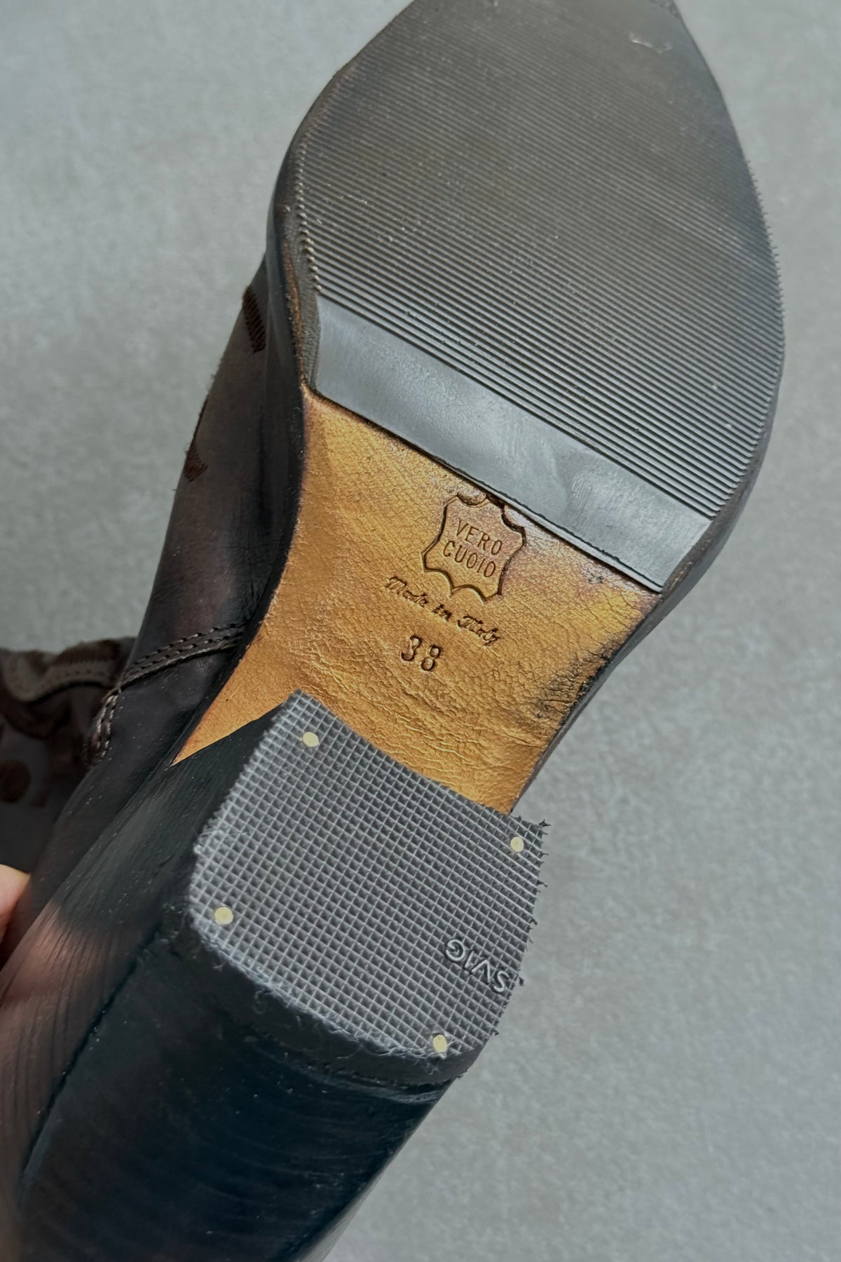Stivali vintage in vera pelle - N.38