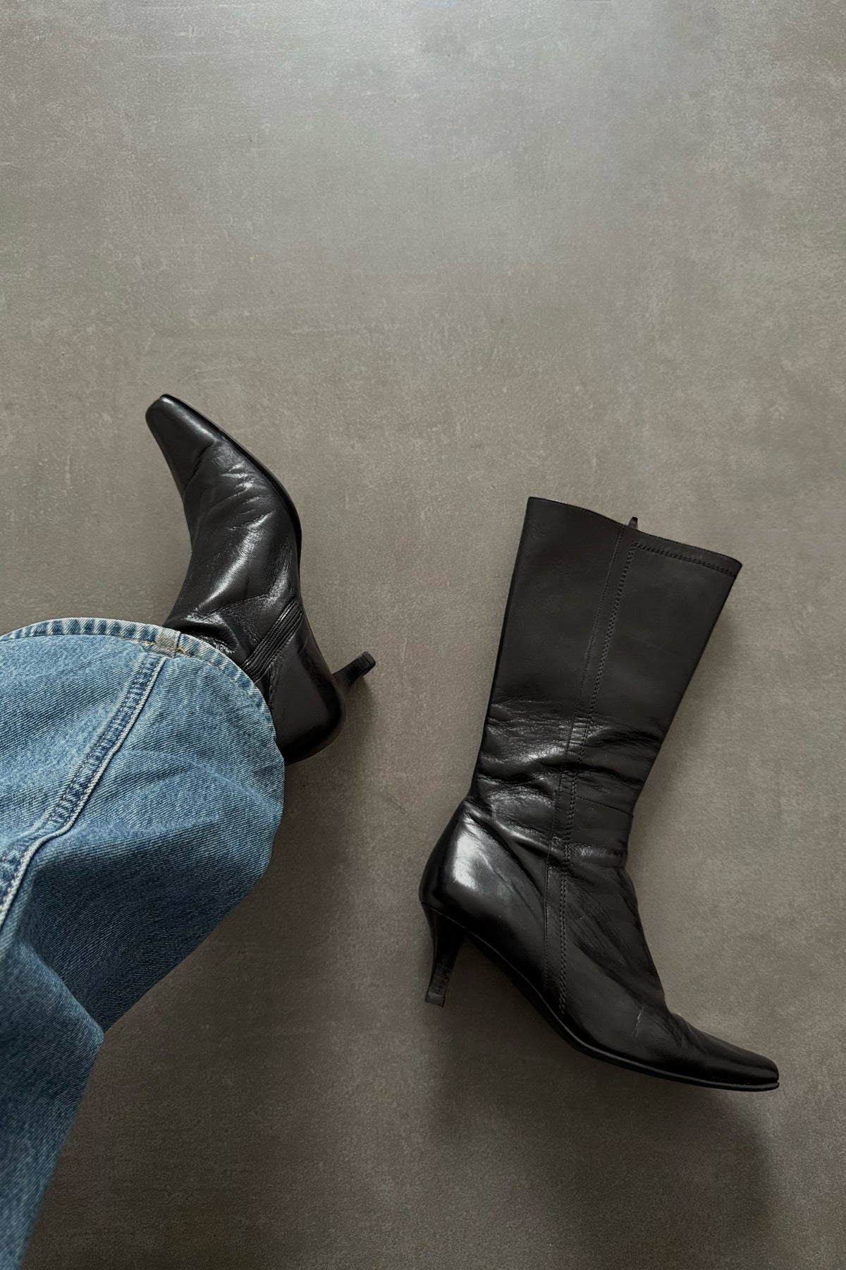 Stivali vintage in 100% vera pelle - N.36