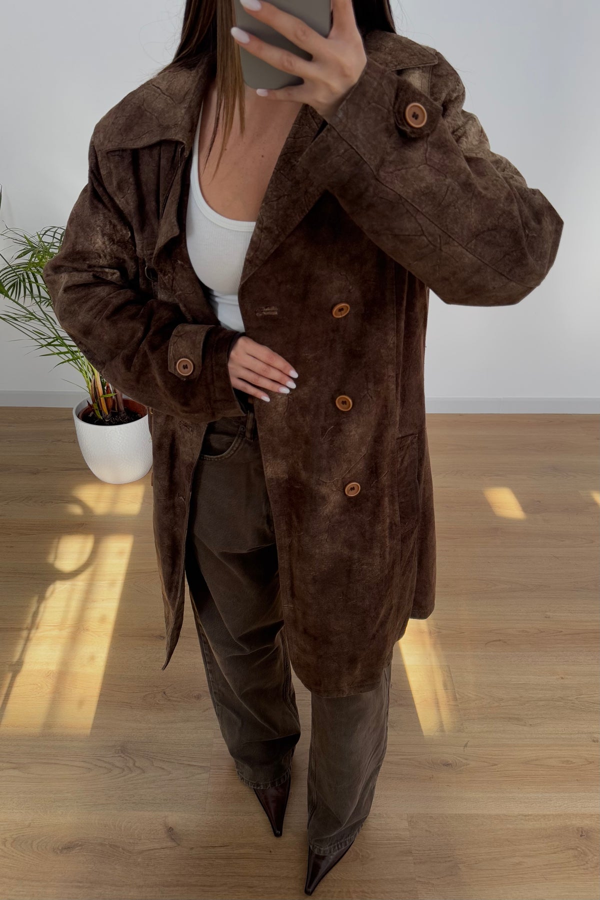 Trench in vera pelle - S/M
