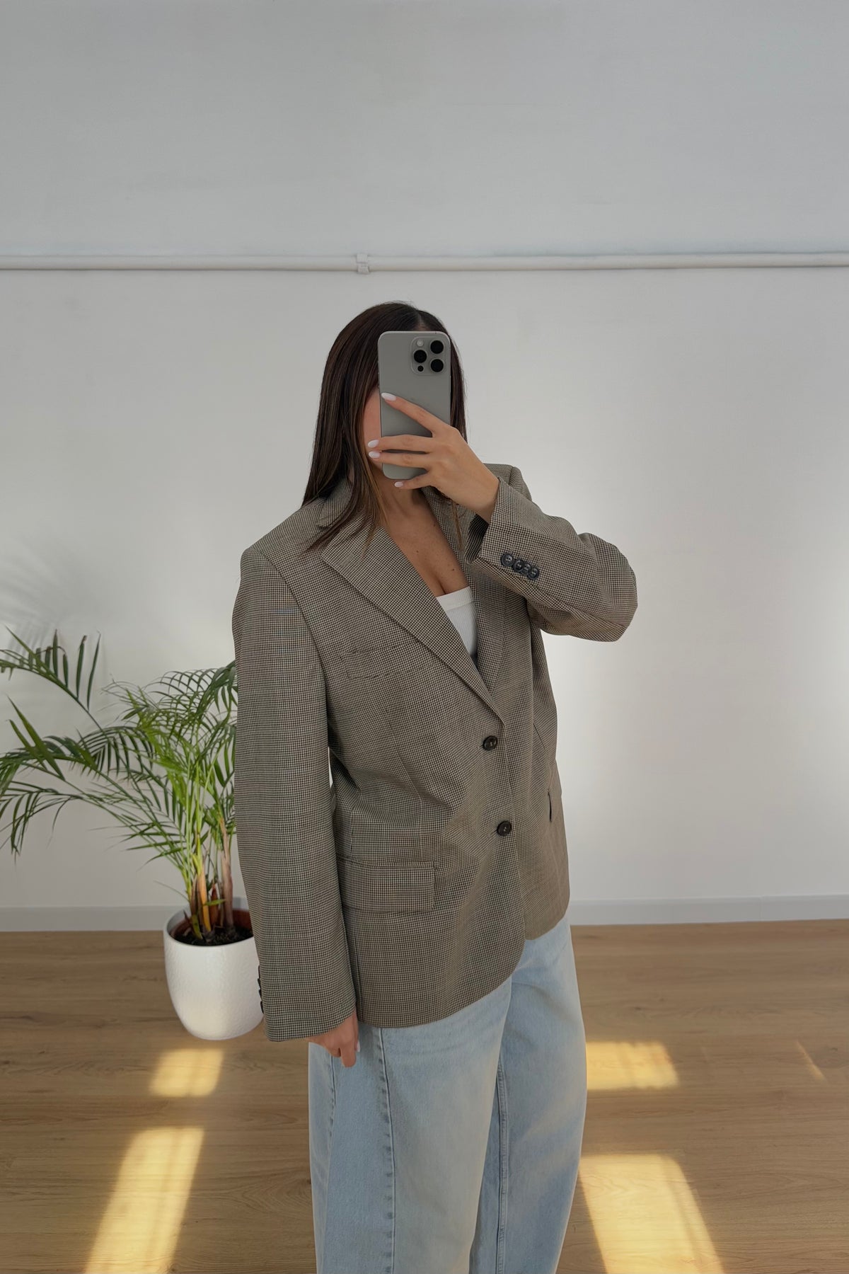 Blazer vintage 100% lana - S