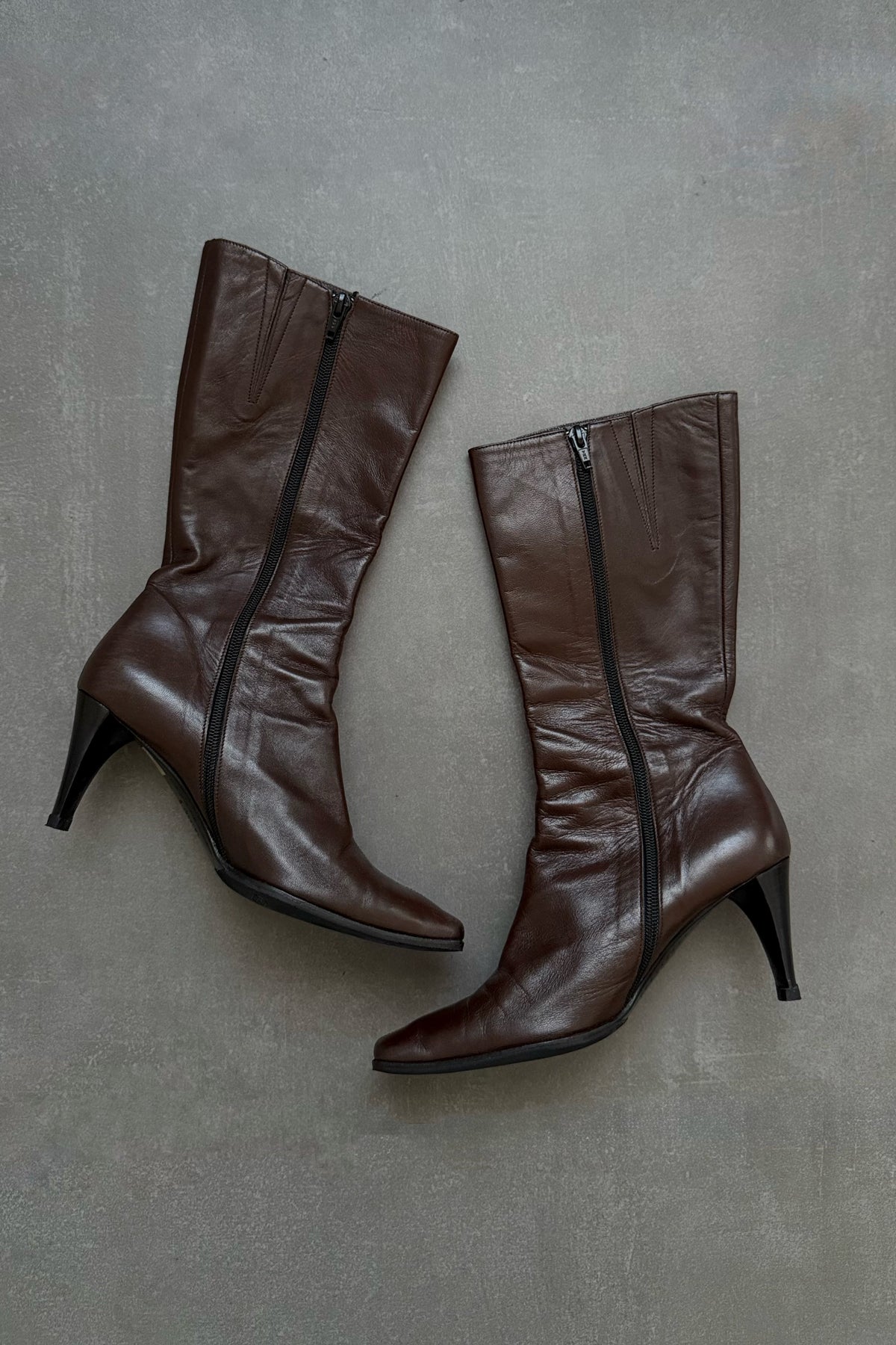 Stivali vintage 100% vera pelle - N.38