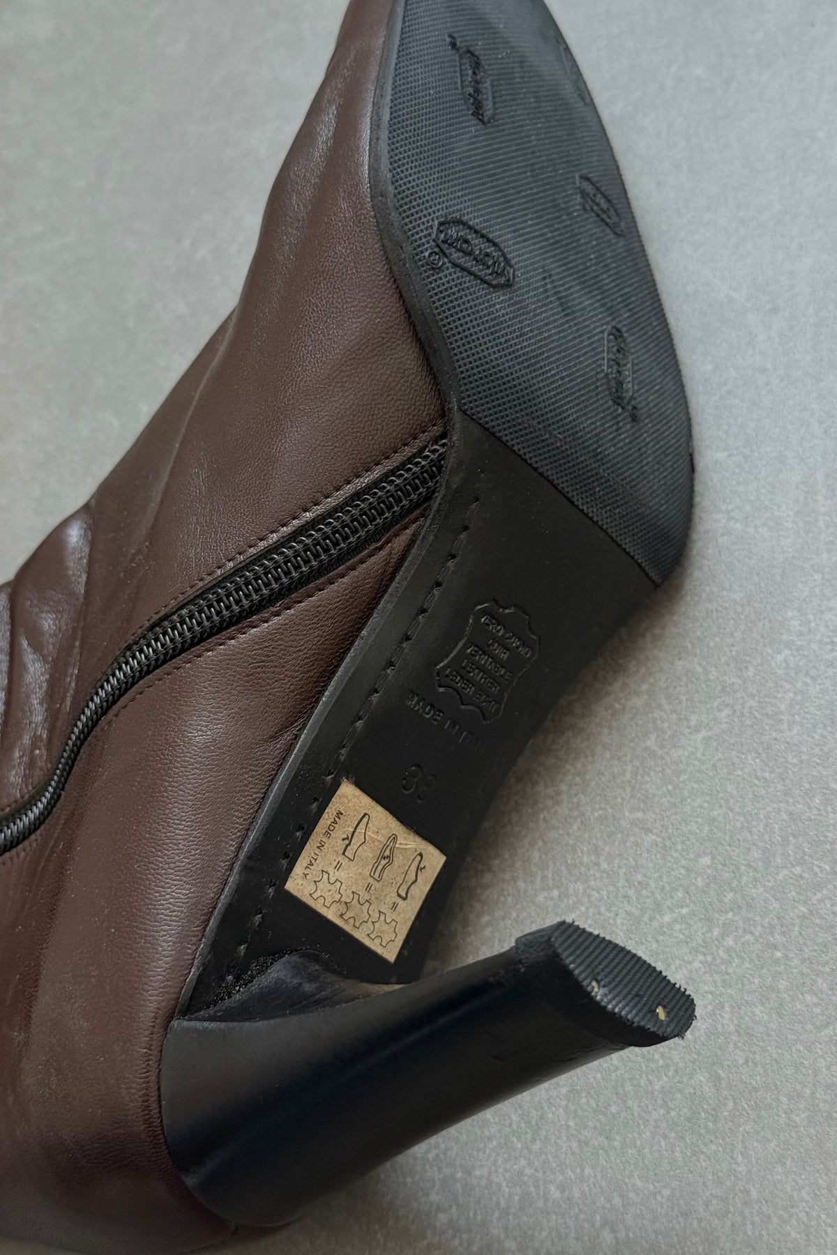 Stivali vintage 100% vera pelle - N.38