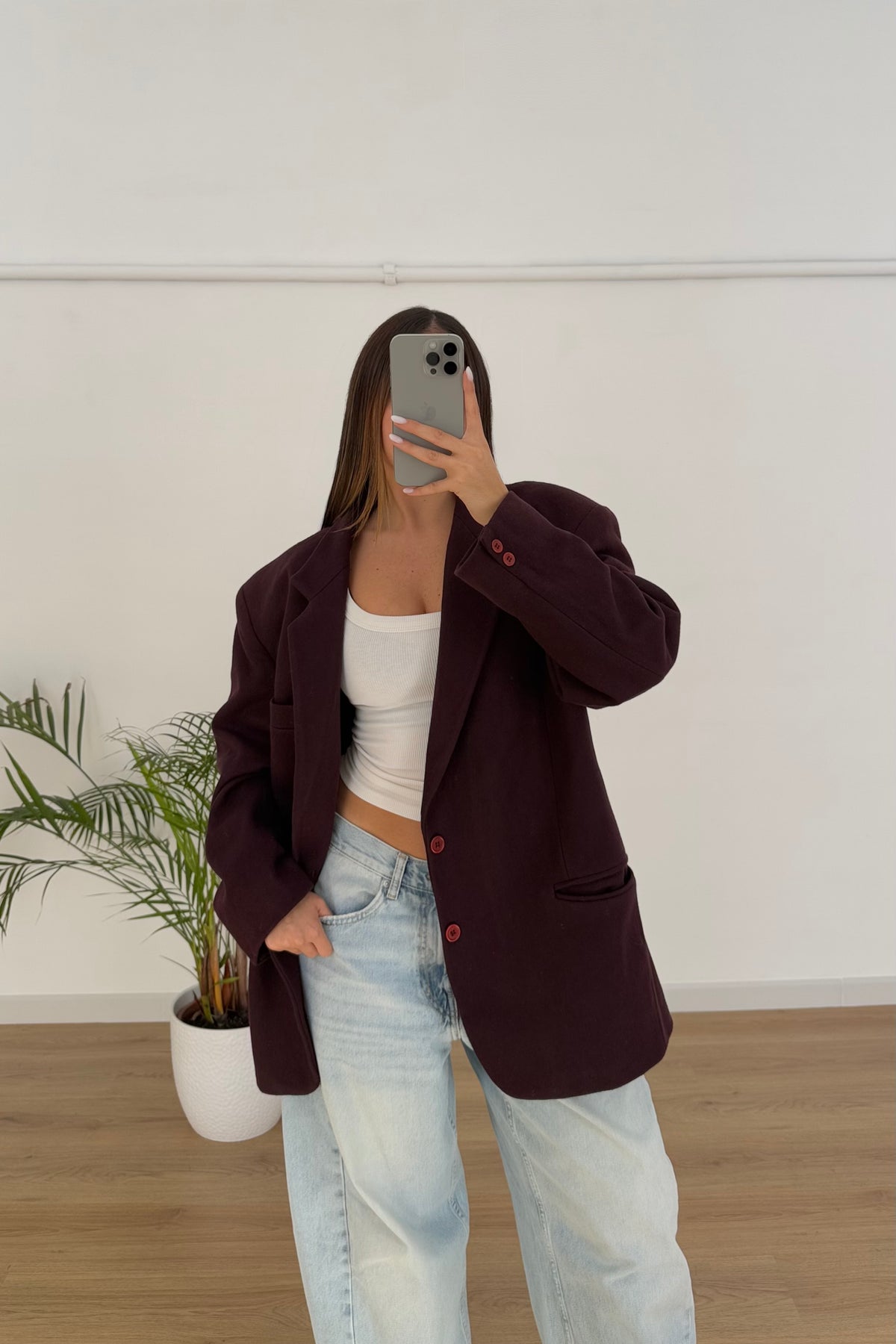Blazer vintage 80% lana 20% poliammide - L