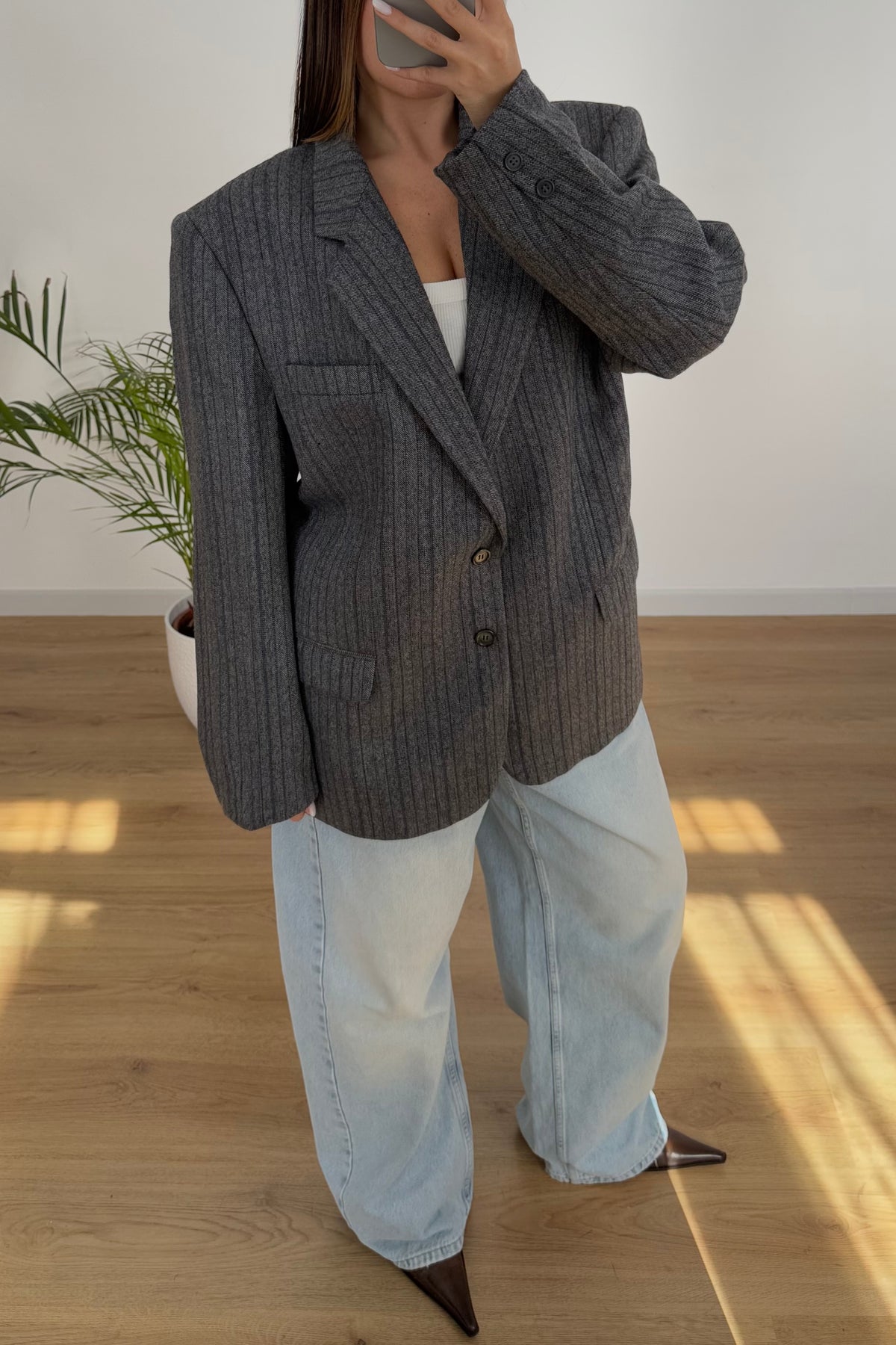 Blazer vintage 100% lana - M