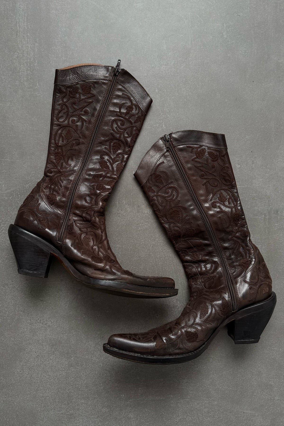 Stivali vintage in vera pelle - N.38