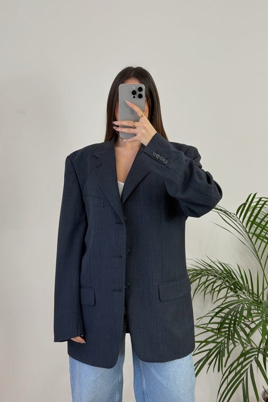 Blazer gessato 100% lana