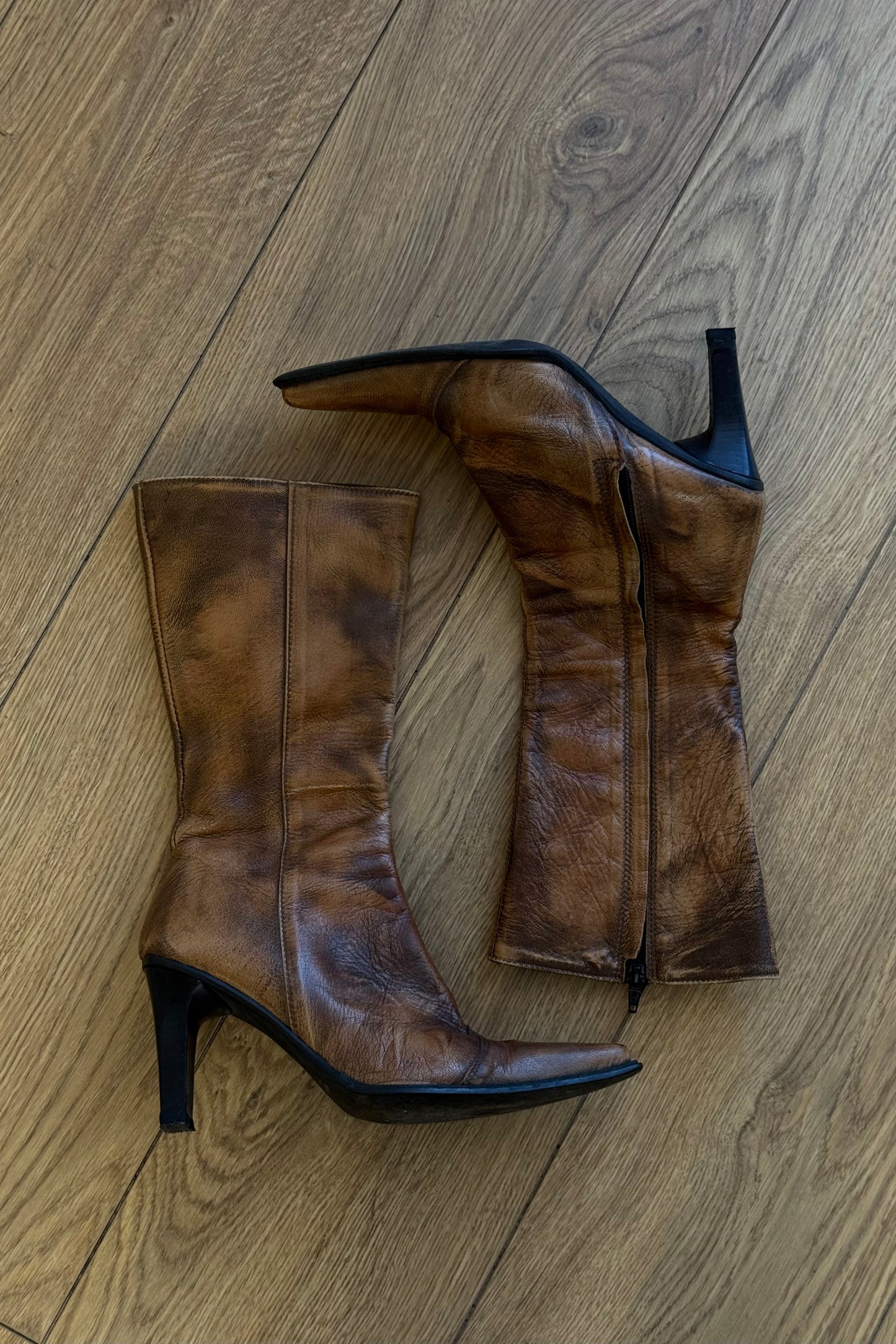 Stivali vintage 100% vera pelle