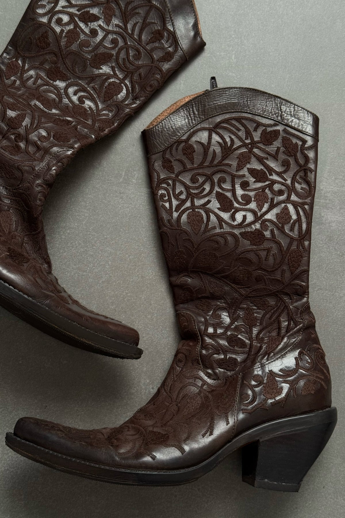 Stivali vintage in vera pelle - N.38