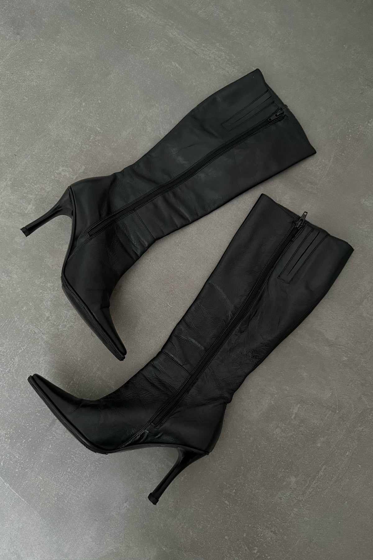 Stivali vintage in vera pelle - N.37