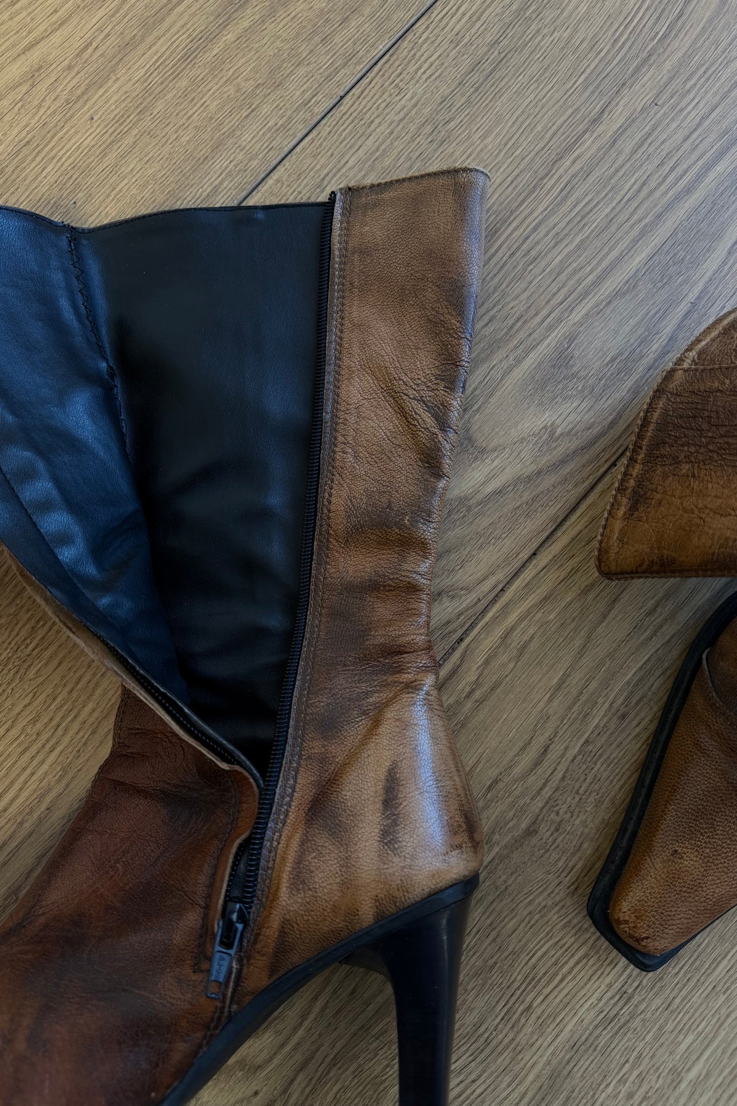 Stivali vintage 100% vera pelle