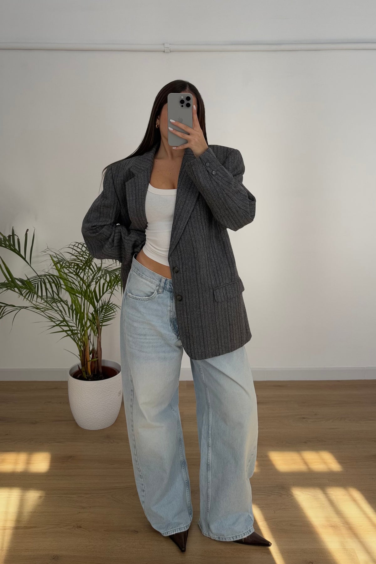 Blazer vintage 100% lana - M
