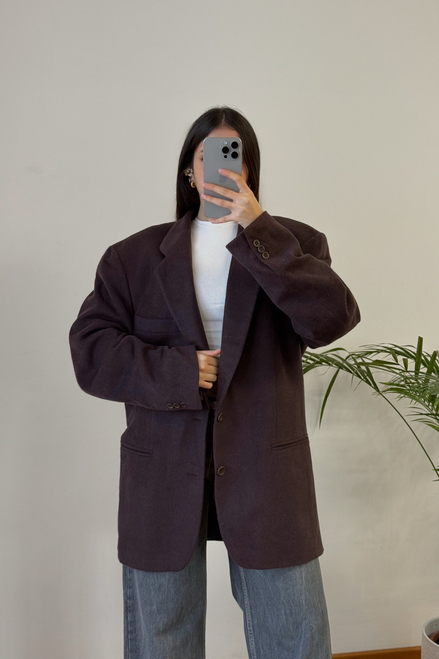 Vintage Hugo Boss blazer 51% lana 49% angora