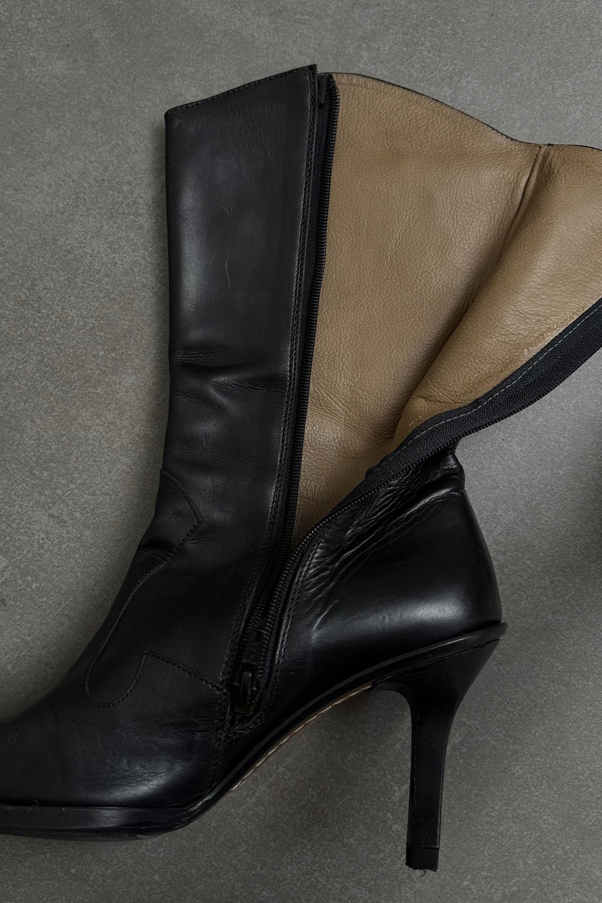 Stivali vintage in vera pelle - N.39