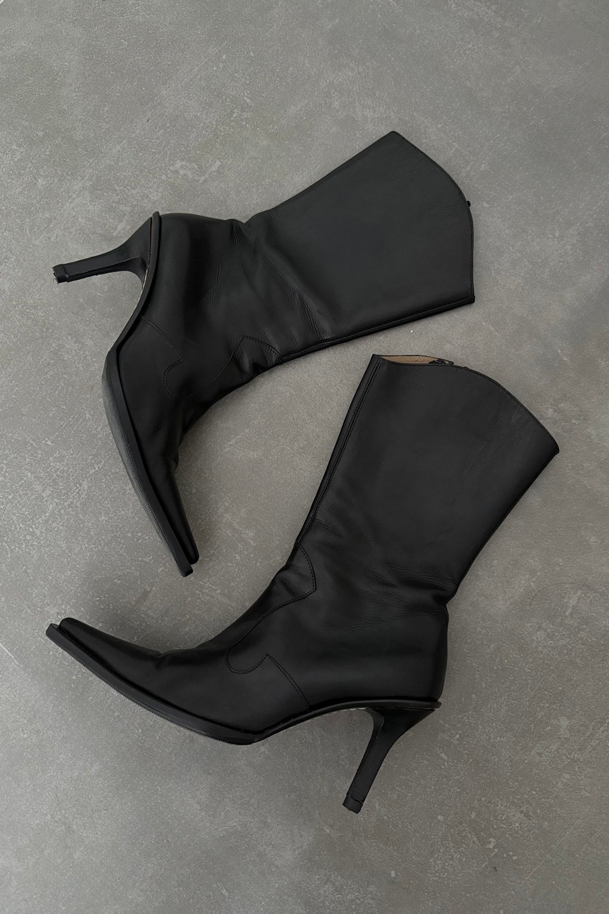 Stivali vintage in vera pelle - N.39