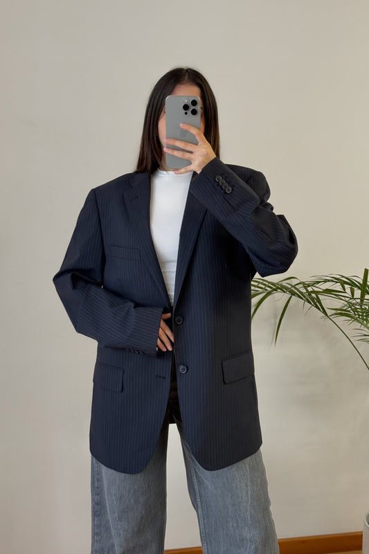 Vintage blazer gessato 100% lana