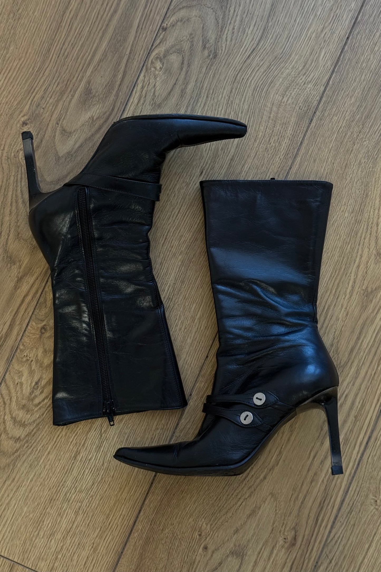 Stivali vintage 100% vera pelle