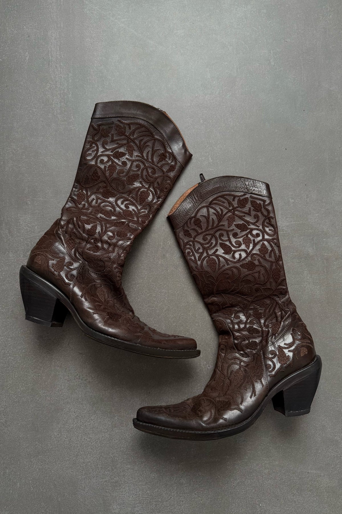 Stivali vintage in vera pelle - N.38